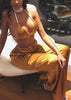Conjunto de Pantalona e Cropped para Festa