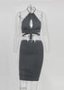 Conjunto Cropped com Saia Curta