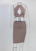 Conjunto Cropped com Saia Curta
