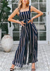 Conjunto Listrado Calça Pantalona e Cropped