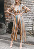 Conjunto Listrado Calça Pantalona e Blusa