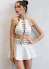 Conjunto Cropped e Saia Curta Festa
