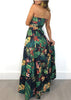 Conjunto Cropped e Saia Longa Floral com Babado