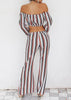 Conjunto Listrado Calça Flare e Cropped Cigana