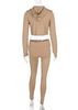 Conjunto Cropped e Calca Legging com Listra Lateral
