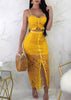 Conjunto Cropped e Saia Longa Renda