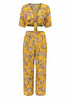 Conjunto Pantacourt e Cropped Estampado de Amarrar