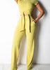Conjunto Malha de Calça e Blusa Amarrada na Cintura