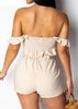 Conjunto Short e Cropped Ombro Ciganinha