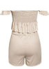 Conjunto Short e Cropped Ombro Ciganinha