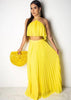 Saia Longa Plissada com Cropped