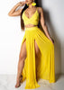 Conjunto Cropped e Saia Longa com Fenda