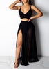 Conjunto Cropped e Saia Longa com Fenda