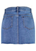 Saia Jeans com Perolas e Abertura na Frente