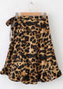Vestido Curto Assimetrico com Estampa de Onça