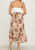 Saia Midi Plissada Floral