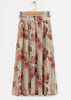 Saia Midi Plissada Floral