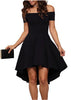 Vestido Mullet Rodado Ombro a Ombro