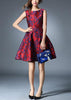 Vestido Jacquard Rodado Para Festa