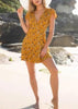 Vestido Decotado Curto Evasê Floral