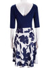 Vestido Curto Rodado Decote V Frente e Costas