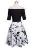 Vestido Curto com Saia Rodada Estampada