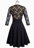 Vestido Godê Midi Com Renda Por Cima