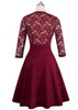 Vestido Godê Midi Com Renda Por Cima