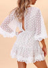 Vestido de Festa Curto Tule Bordado Com Renda