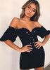 Vestido Curto Ciganinha Decote Trançados