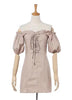 Vestido Curto Ciganinha Decote Trançados