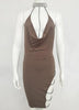 Vestido Festa Curto Gola Choker De Strass