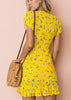 Vestido com Babado Florido