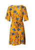 Vestido Floral com Decote Transpassado