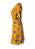 Vestido Floral com Decote Transpassado