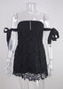Vestido Curto de Renda Tomara que Caia