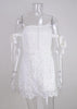 Vestido Curto de Renda Tomara que Caia