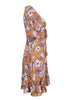 Vestido Curto Floral com Babado
