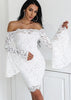 Vestido Curto Renda Ombro a Ombro