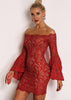 Vestido Curto Renda Ombro a Ombro