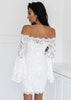 Vestido Curto Renda Ombro a Ombro