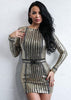 Vestido Curto de Paetês Dourado para Festa