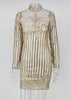 Vestido Lantejoula Dourado Curto