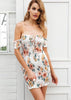 Vestido Ombro a Ombro Curto Florido