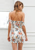 Vestido Ombro a Ombro Curto Florido