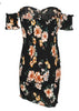 Vestido Ombro a Ombro Curto Florido
