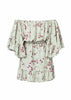 Vestido Ombro a Ombro Estampado Curto