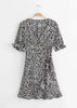 Vestido Transpassado Estampado Curto