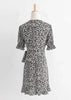 Vestido Transpassado Estampado Curto