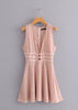 Vestido Rodado Curto Decote Profundo Frente